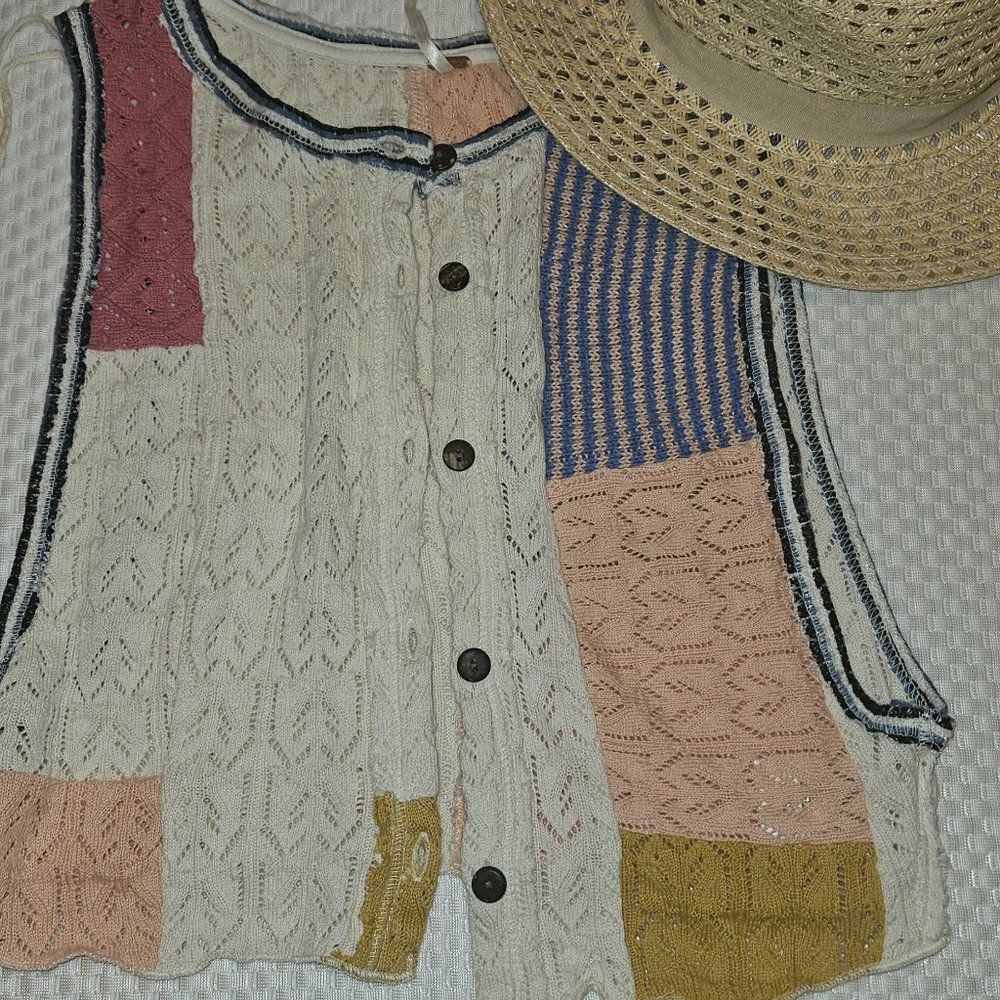 Free People boho vest nwt small